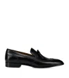 Christian Louboutin Grave Calf Leather Loafers In Black