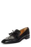 Christian Louboutin Grave Perforated Wingtip Venetian Loafer In Black
