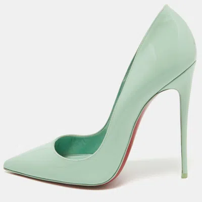 Pre-owned Christian Louboutin Green Patent Pigalle Pumps Size 40