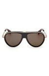 Christian Louboutin Greggo 61mm Pilot Sunglasses In Black