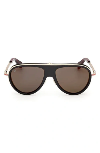 Christian Louboutin Greggo 61mm Pilot Sunglasses In Black