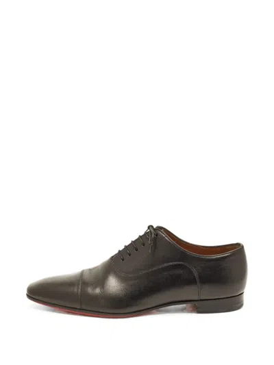 Pre-owned Christian Louboutin Greggo Lace-up Oxford Shoes In Black