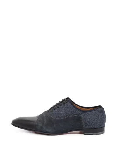Pre-owned Christian Louboutin Greggo Lace-up Oxford Shoes In Blue