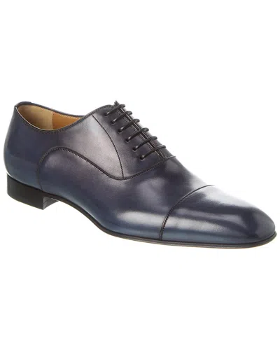 Christian Louboutin Greggo Leather Oxford Shoes In Black