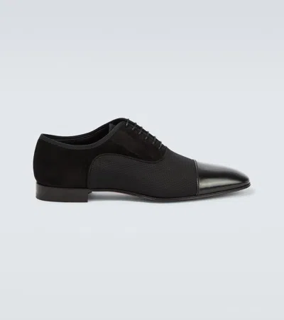 Christian Louboutin Greggo Calfskin Oxford Shoes In Bk01-black