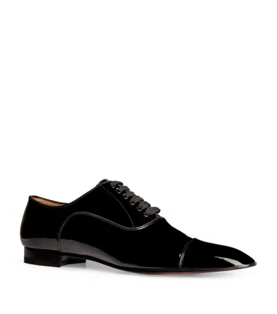 Christian Louboutin Greggo Wool & Leather Oxford In Black
