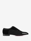 Christian Louboutin Round Head Lacing Business Casual Shoes In Black
