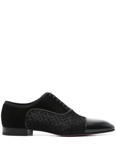 Christian Louboutin Alpha Male Flat Loafers In Black Suede