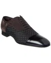 Christian Louboutin Greggo Suede & Leather Oxford In Brown