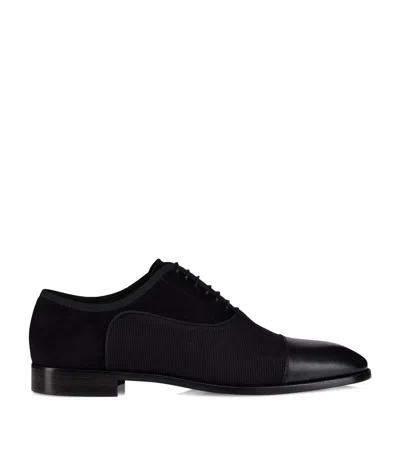 Christian Louboutin Greggory Leather-blend Oxford Shoes In Black