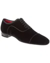 Christian Louboutin Greggyrocks Velvet Oxford Shoes In Black