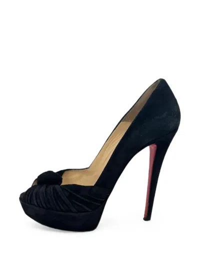 Pre-owned Christian Louboutin Greissimo Knot Pumps In Black