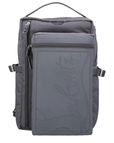 Christian Louboutin Grey Rubber Loubideal Small (authentic Pre-loved) In Gray