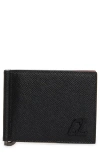 Christian Louboutin Groovy Full-grain Leather Billfold Wallet With Money Clip In Black/black
