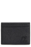 Christian Louboutin Groovy Logo Plaque Card Holder In Black