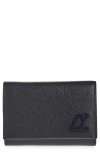 Christian Louboutin Groovy Calfskin Trifold Wallet In Navy