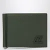 Christian Louboutin Groovy Dark Green Wallet Men In Grey