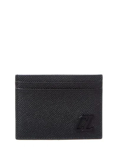Christian Louboutin Groovy Leather Card Case In Black