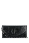 Christian Louboutin Loubi54 Embossed Patent Clutch In Blackgunmetal