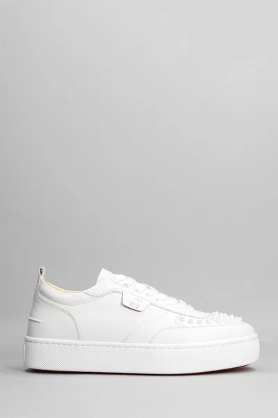 Christian Louboutin Happyrui Spikes Sneakers In White
