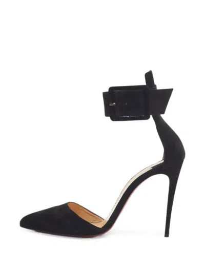 Pre-owned Christian Louboutin Harler Ankle-strap Pumps In Black