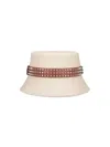 Christian Louboutin Bobino Spikes Panama Bucket Hat In White