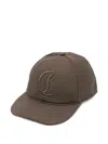 Christian Louboutin Mooncrest Adjustable Canvas Baseball Cap In Brown