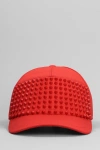 CHRISTIAN LOUBOUTIN HATS IN RED COTTON