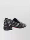 Christian Louboutin Heel Block Loafers With Studded Round Toe