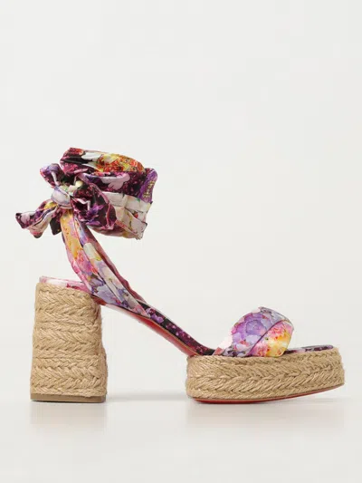 Christian Louboutin Heeled Sandals  Woman Colour Pink In Multi