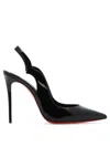 Christian Louboutin Hot Chick Sling 100 Patent Slingback Pump In Black