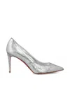 Christian Louboutin Kate Pointed Toe Pumps In Silver