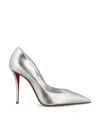 Christian Louboutin Miss Z Metallic Pointed Toe Pumps In Silver