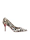 Christian Louboutin Miss Z Gigi 80 Leopard-print Patent-leather Point-toe Pumps In Vintage Rose