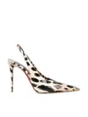 Christian Louboutin 'wild' Animal Print Cap Toe Pump In Vintage Rose