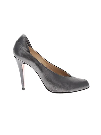 Pre-owned Christian Louboutin Heels In Silver
