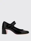 Christian Louboutin Woman Pumps Black Size 7 Leather In Black
