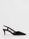 Christian Louboutin Women Miss Z Leather Slingback Pumps In Black