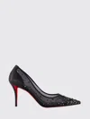 Christian Louboutin Miss Z Degrastrass Perla Mesh Nylon Pumps With Rhinestones In Black