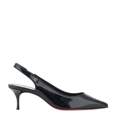 Christian Louboutin Women Sporty Kate Sling 55 Leather Slingback Pumps In Black