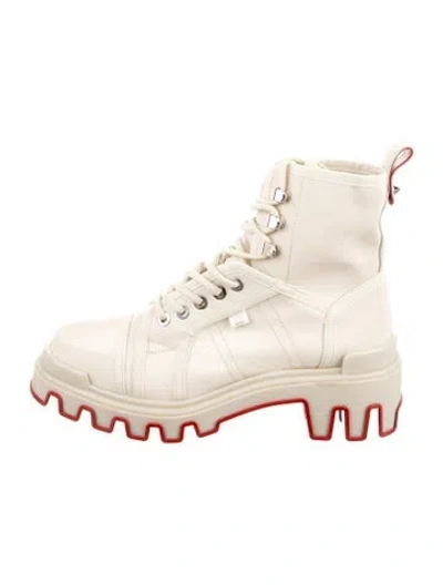 Pre-owned Christian Louboutin Hiking Boots In Neutral