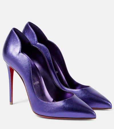 Christian Louboutin Hot Chick 100 Leather Pumps In Purple