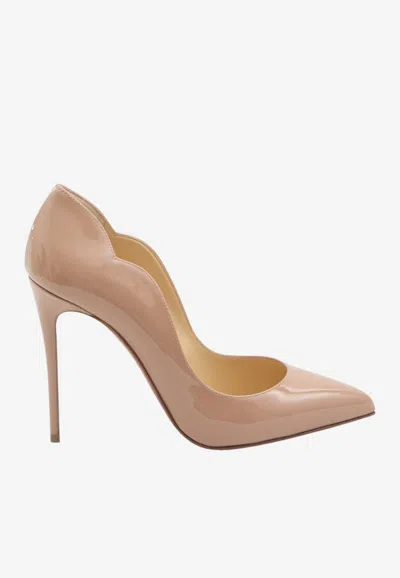 Christian Louboutin Hot Chick 100 Patent Leather Pumps In Brown