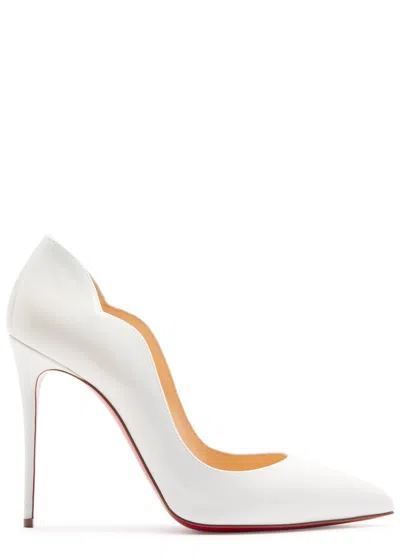 Christian Louboutin Hot Chick 100 Patent Leather Pumps In White