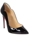 Christian Louboutin Hot Chick 100mm Patent Red Sole High-heel Pumps In Black