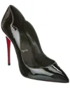 Christian Louboutin Hot Chick Black Patent Leather Pumps In Green