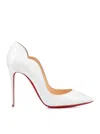 Christian Louboutin White Patent Leather Hot Chick Pumps In White