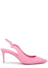 Christian Louboutin Hot Chick Sling 70 Leather Slingback Pump In Pink