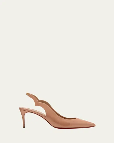 CHRISTIAN LOUBOUTIN HOT CHICK 70MM PATENT RED SOLE SLINGBACK PUMPS