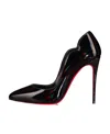 Christian Louboutin Hot Chick Black Patent Leather Pumps In Black